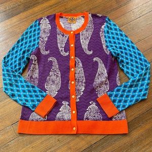 Colorful Paisley Tory Burch Cardigan
